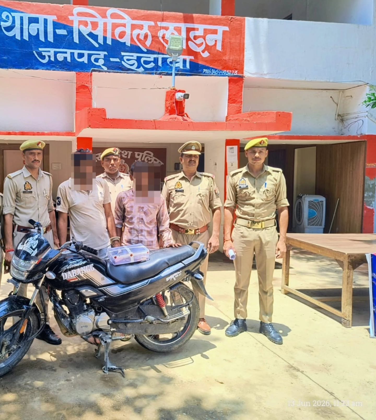 इटावा पुलिस ने दो अंतर्राज्यीय अपराधियों को किया गिरफ्तार